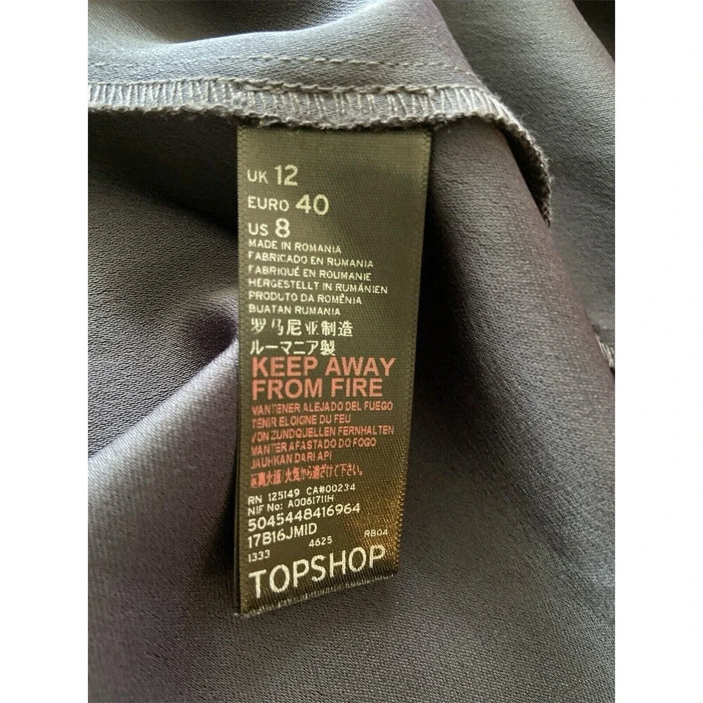 Topshop‎ Navy Blue Double Breasted Blazer Sz 8